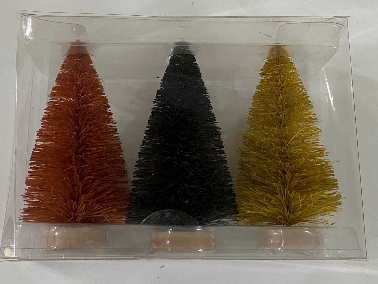 NEW 4 INCH FALL TREES FOR VILLAGE, LANDSCAPE  TRAY DOLLHOUSE  3 PACK 