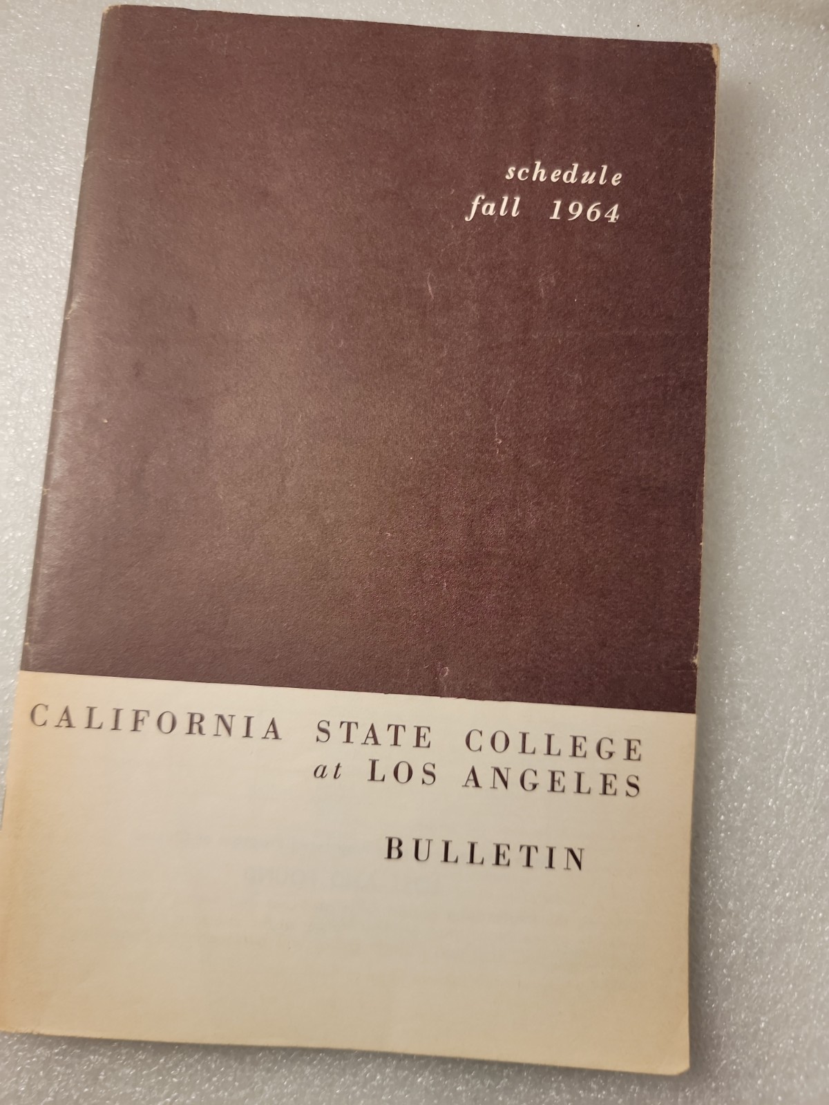 Bintage 1964 California State College at Los Angeles Bulletin