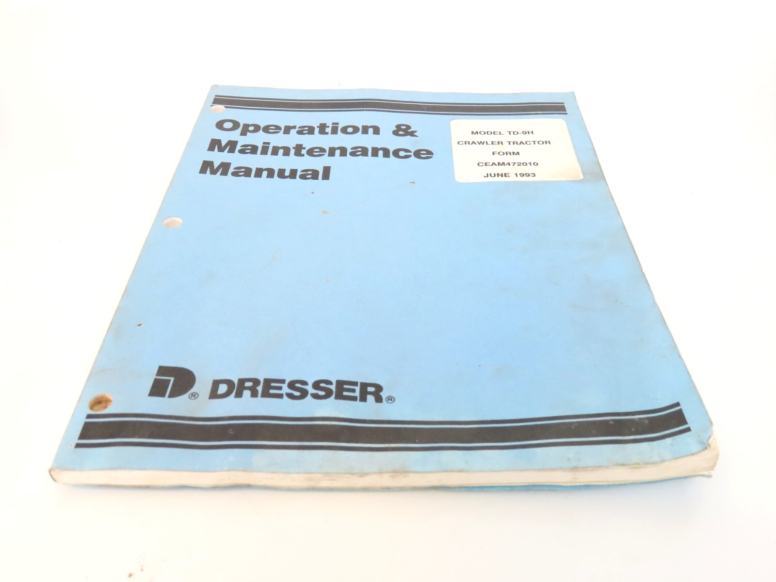 Original 1993 Komatsu Dresser Model TD9H Crawler Tractor Parts Book