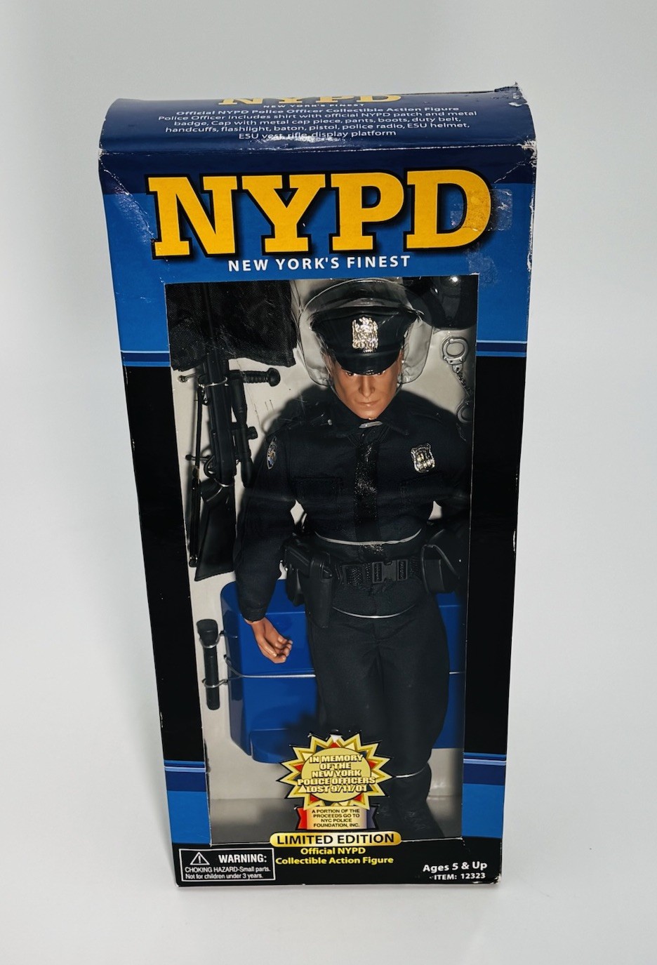 Limited Edition Official NYPD Collectable Action Figure  In Memory Of -9-11-01