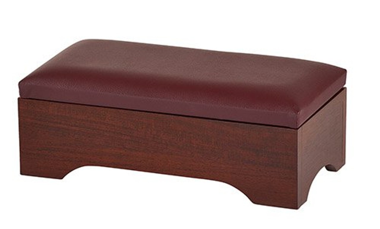 Personal Kneeler With Storage, Walnut Stained (USUALLY SHIPS WITHIN 3 DAYS)