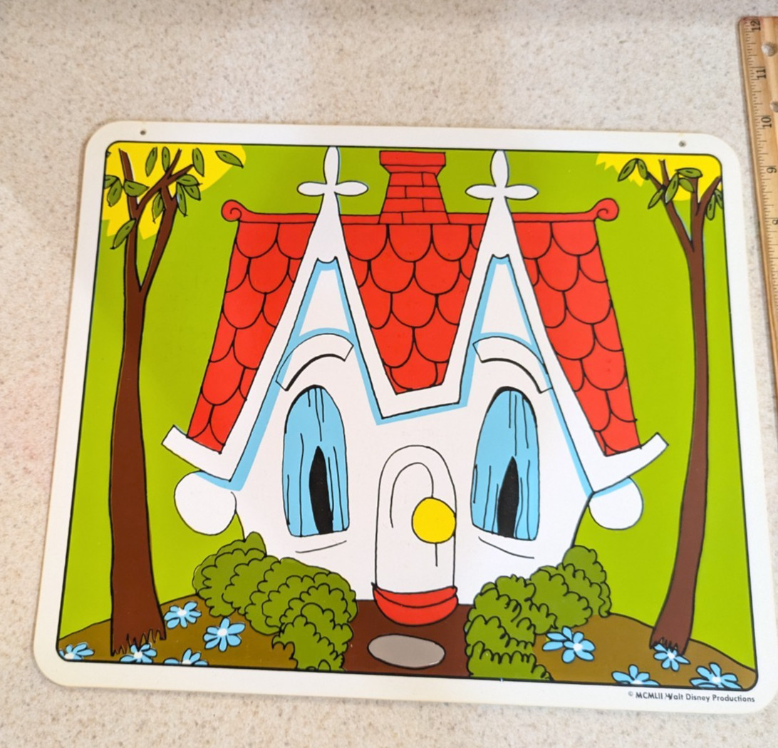 Vintage 1967 The Little House Sign Teacher Walt Disney Productions Plastic
