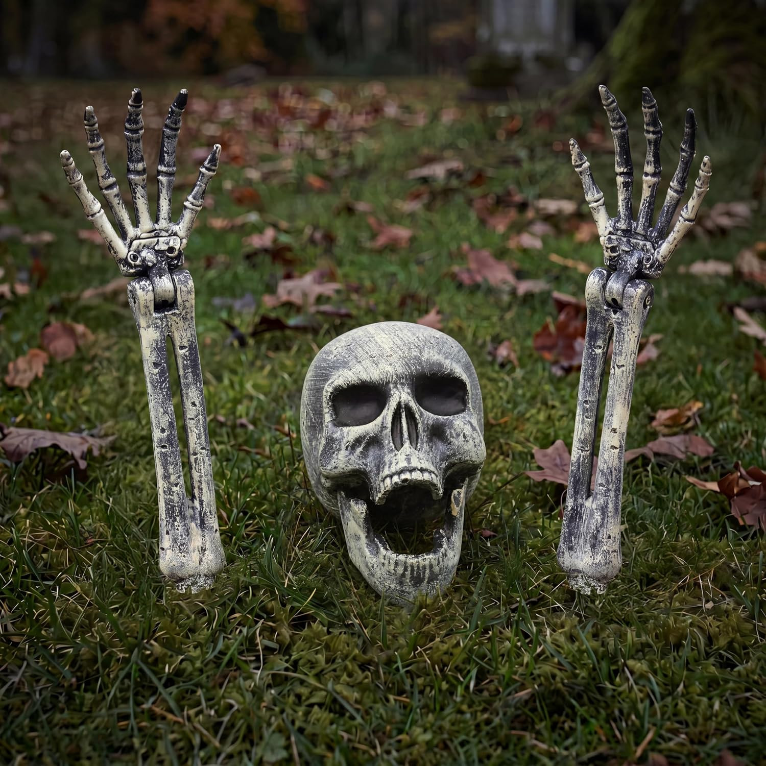 3 Pcs Halloween Skeleton Decorations Outdoor, Realistic Looking Skeleton Yard St
