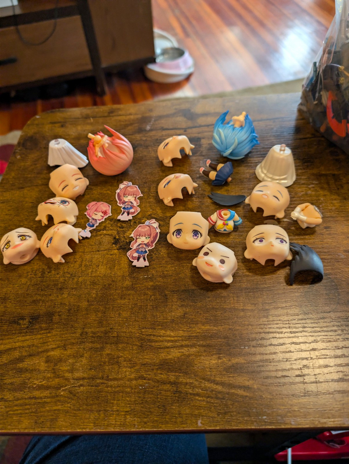 Nendoroid Parts Lot Chibi Faceplates Hair Accessories Custom Fodder Split
