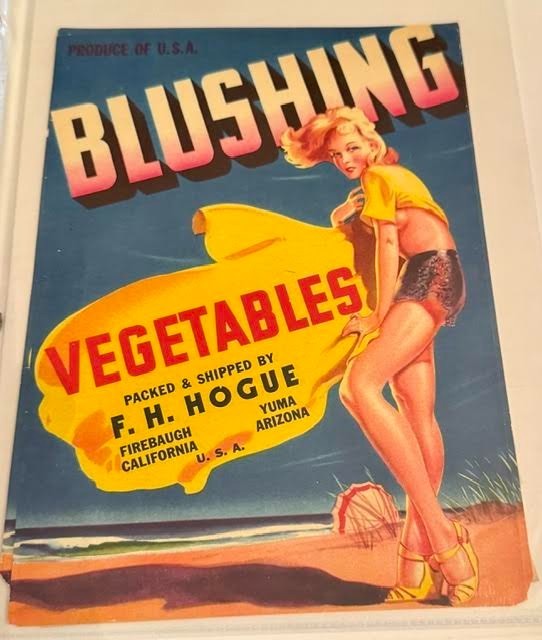 Vintage Original Fruit & Vegetable Crate Labels - NOS
