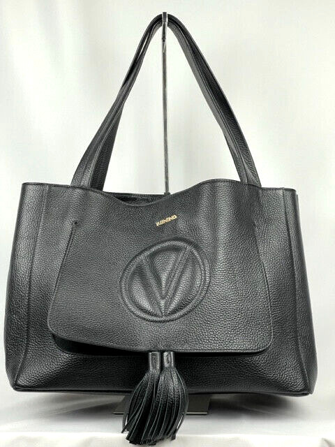 Valentino Black Leather Tote Bag