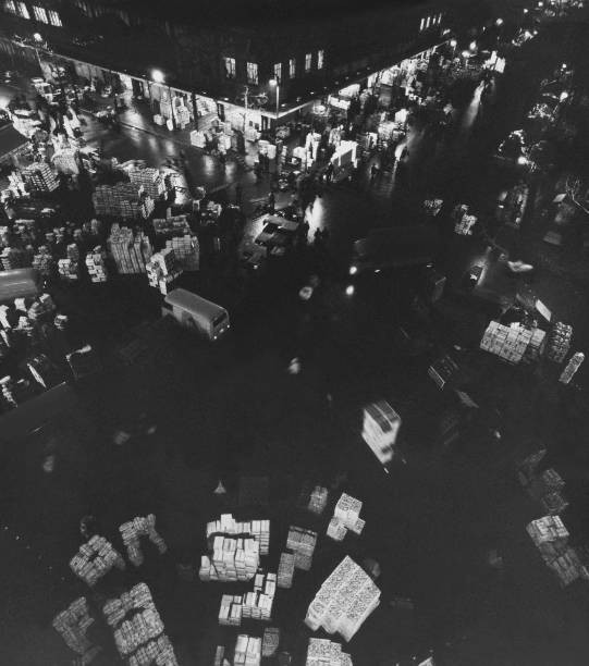 The Halles Of Paris The Crossroad Of Goods In The Sixties Old Photo