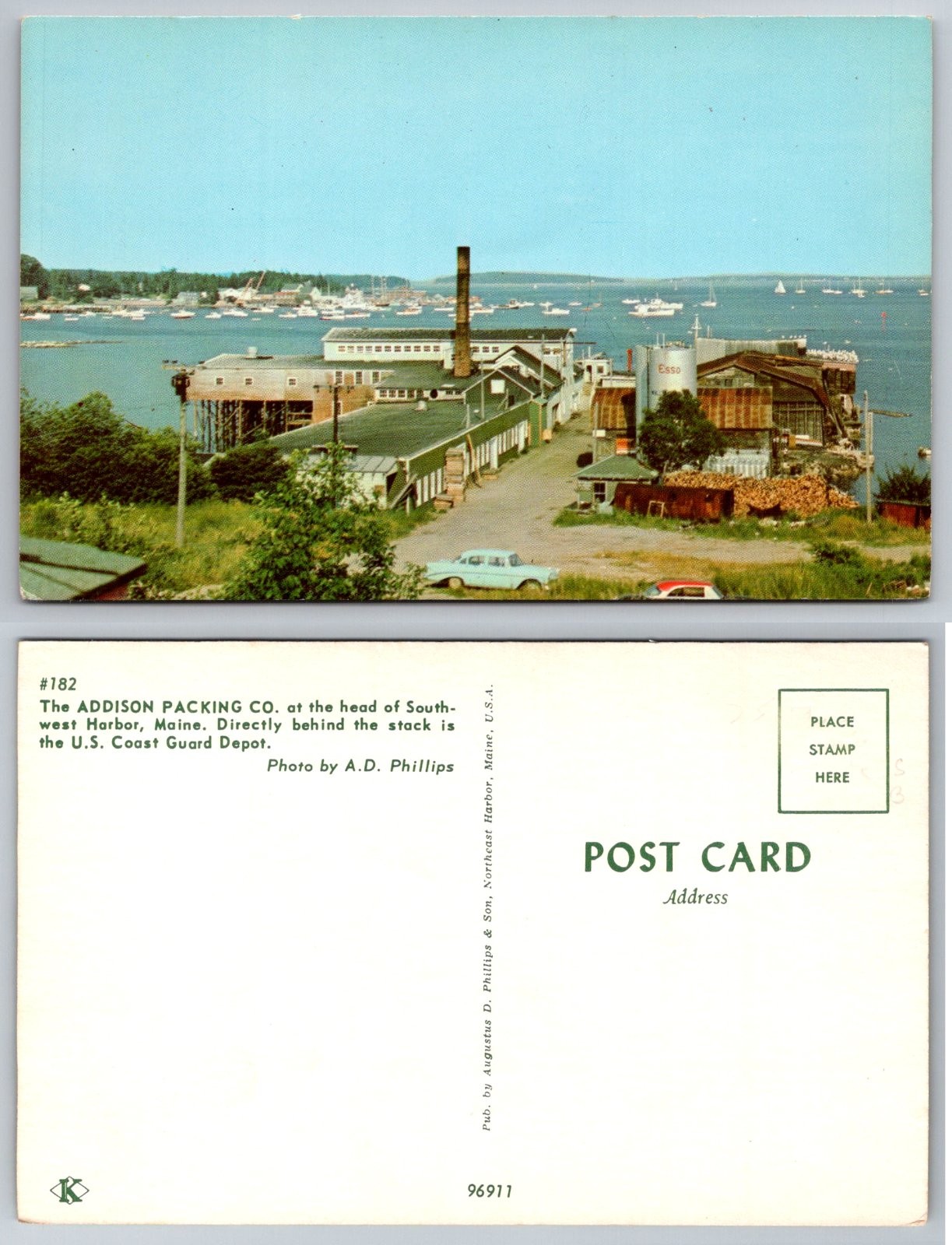 Southwest Harbor Maine Addison Packing Company US Coast Guard Depot Postcard