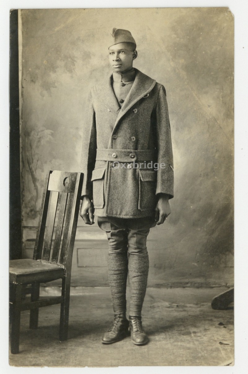 Harlem Hellfighter Soldier French Uniform 1916 African American 369th Infantry