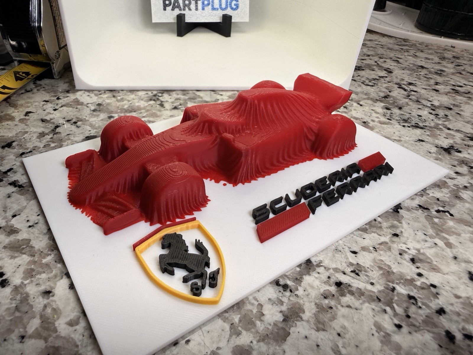 Ferrari F1 Car Reveal Art For Desk Man Cave Office boyfriend Gift Scuderia Wall