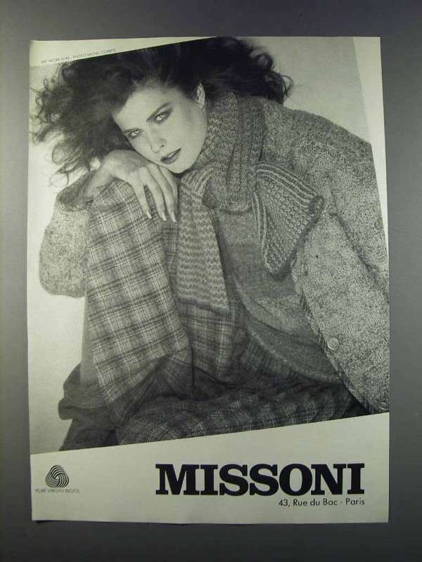 1981 Missoni Women's Fashion Advertisement