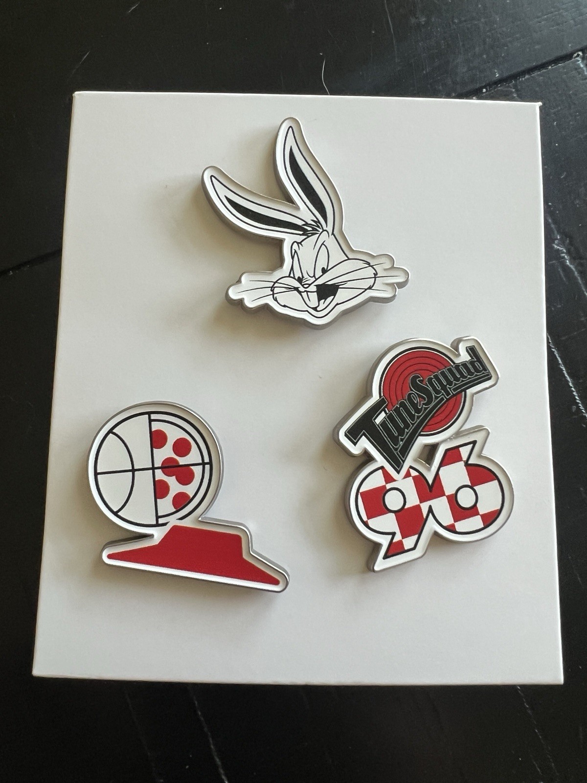 Space Jam 30th Anniv  3 Metal Pins Badges Pizza Hut Collab Looney Tunes