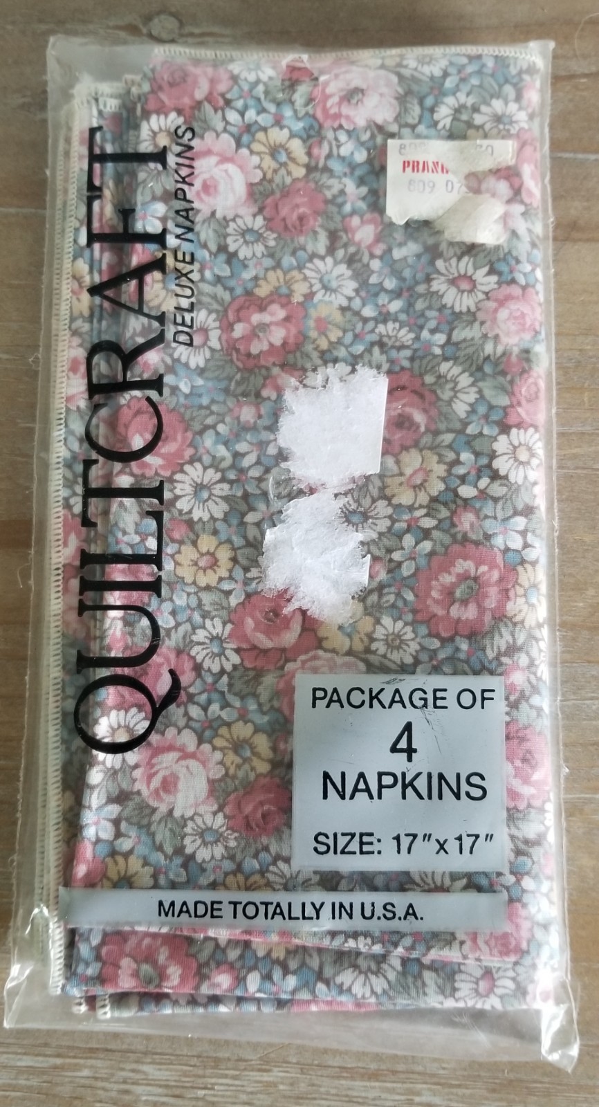Vintage Quiltcraft floral Deluxe Napkins New inpack cottagecore Made In USA cot