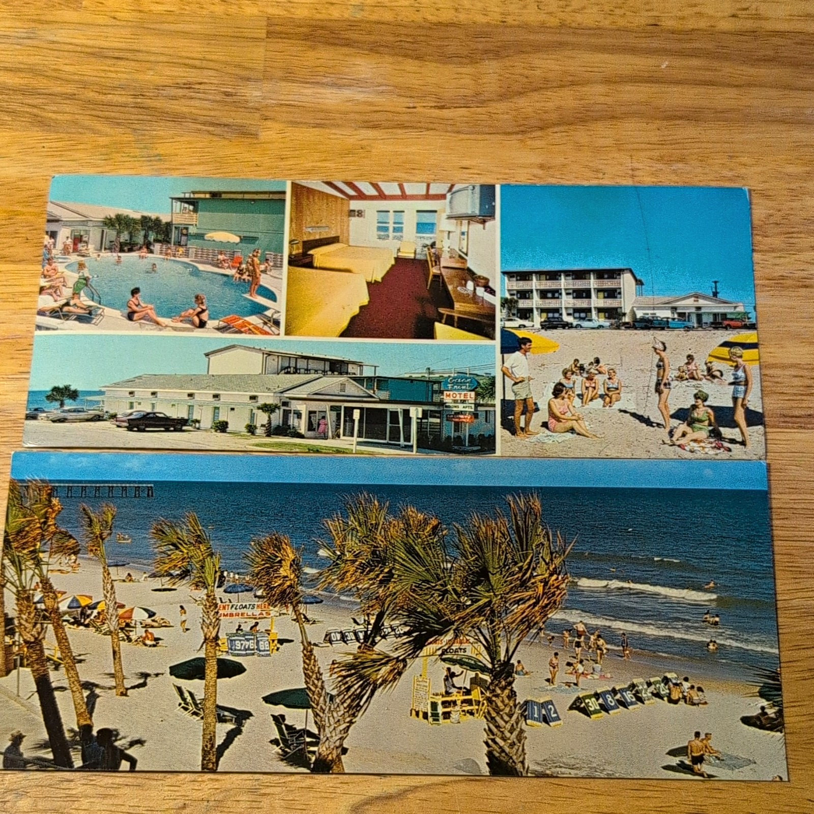 Dixie Press 2 Myrtle Beach SC Motel Postcards Divided Back Litho Unposted