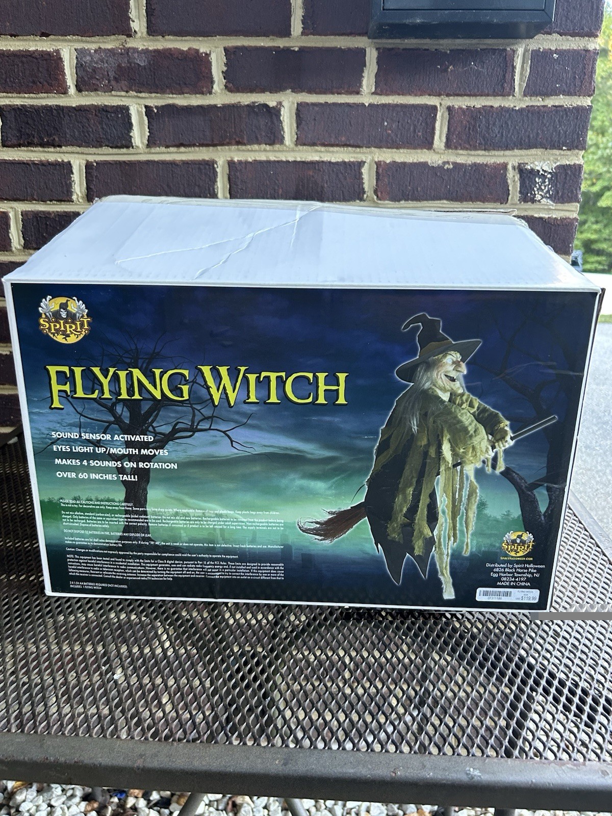 Spirit Halloween Rare 2015 Flying Witch Life-Size Animatronic