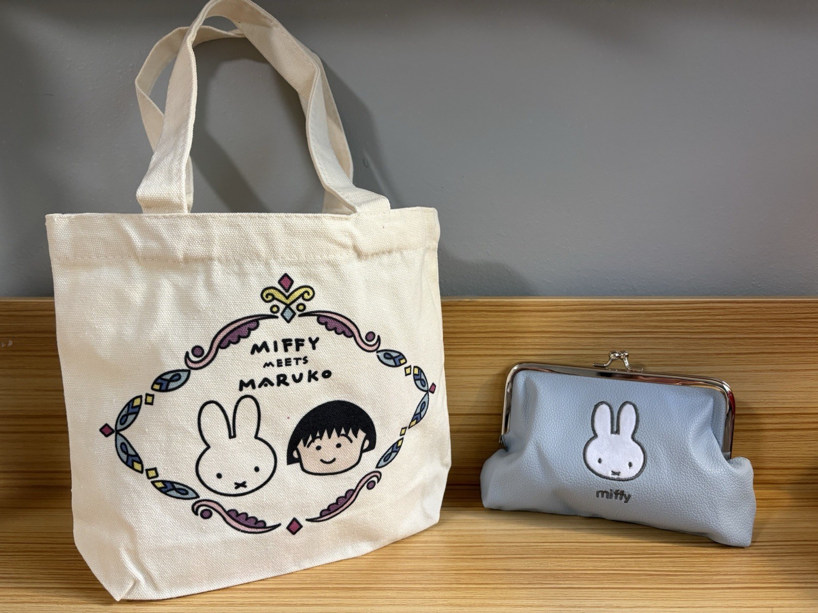 Miffy Combo : “Miffy Meets Maruko” Tote Bag  & Miffy Clasp Pouch