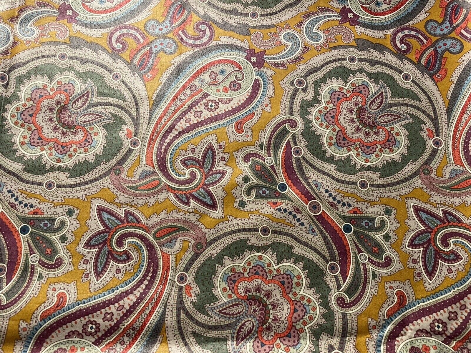 Vintage 1983 Clarence House Kazumi Fabric Tashkent Polished Cotton 3 Yards