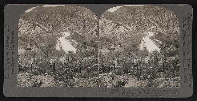 Photo:Los Angeles California 1900s Aqueduct Cascade Open Ditch Irrigation