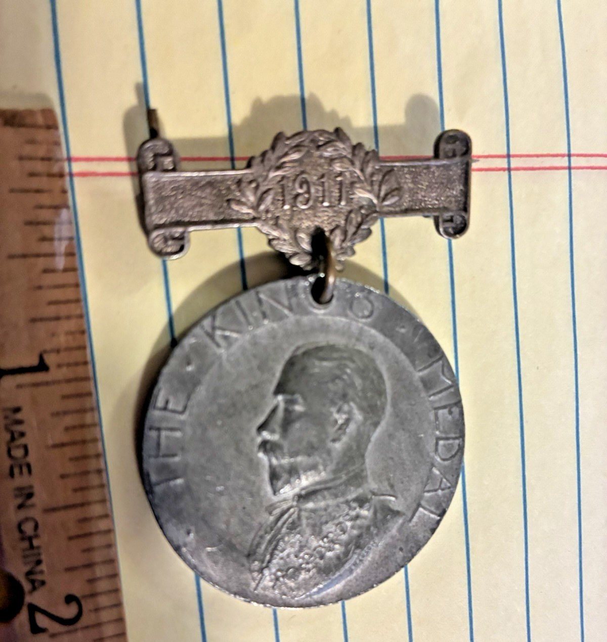 1911 King’s Medal Award - London County Council for Punctual Attendance England