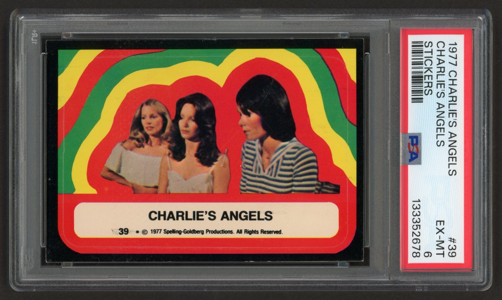 1977 CHARLIE\'S ANGELS FARRAH FAWCETT KATE JACKSON CHERYL LADD #39 PSA 6 EX-MINT