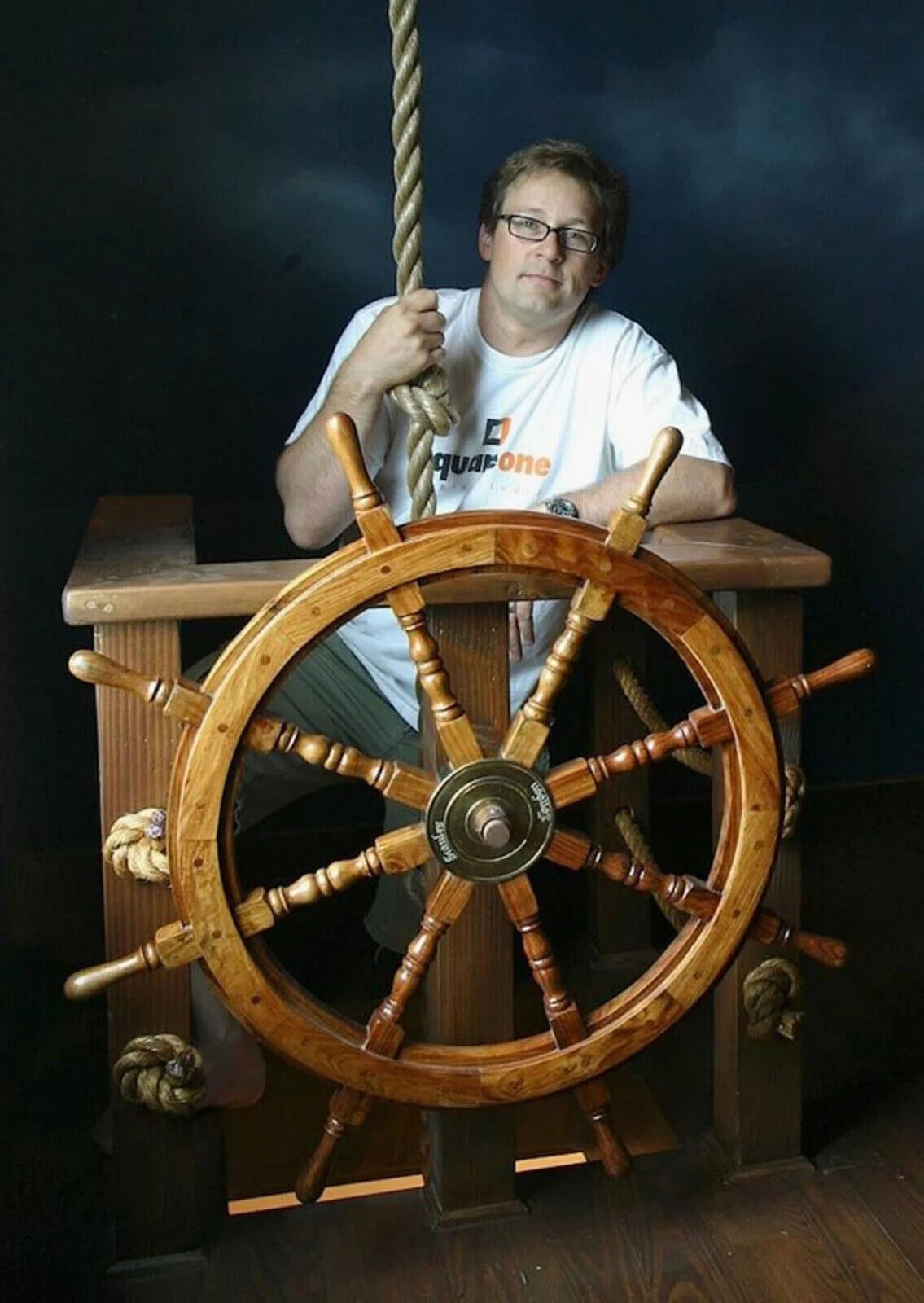 NEW 36 inches Pirates wonderful home decor Ship Wheel Wooden Captain Boat Gaston