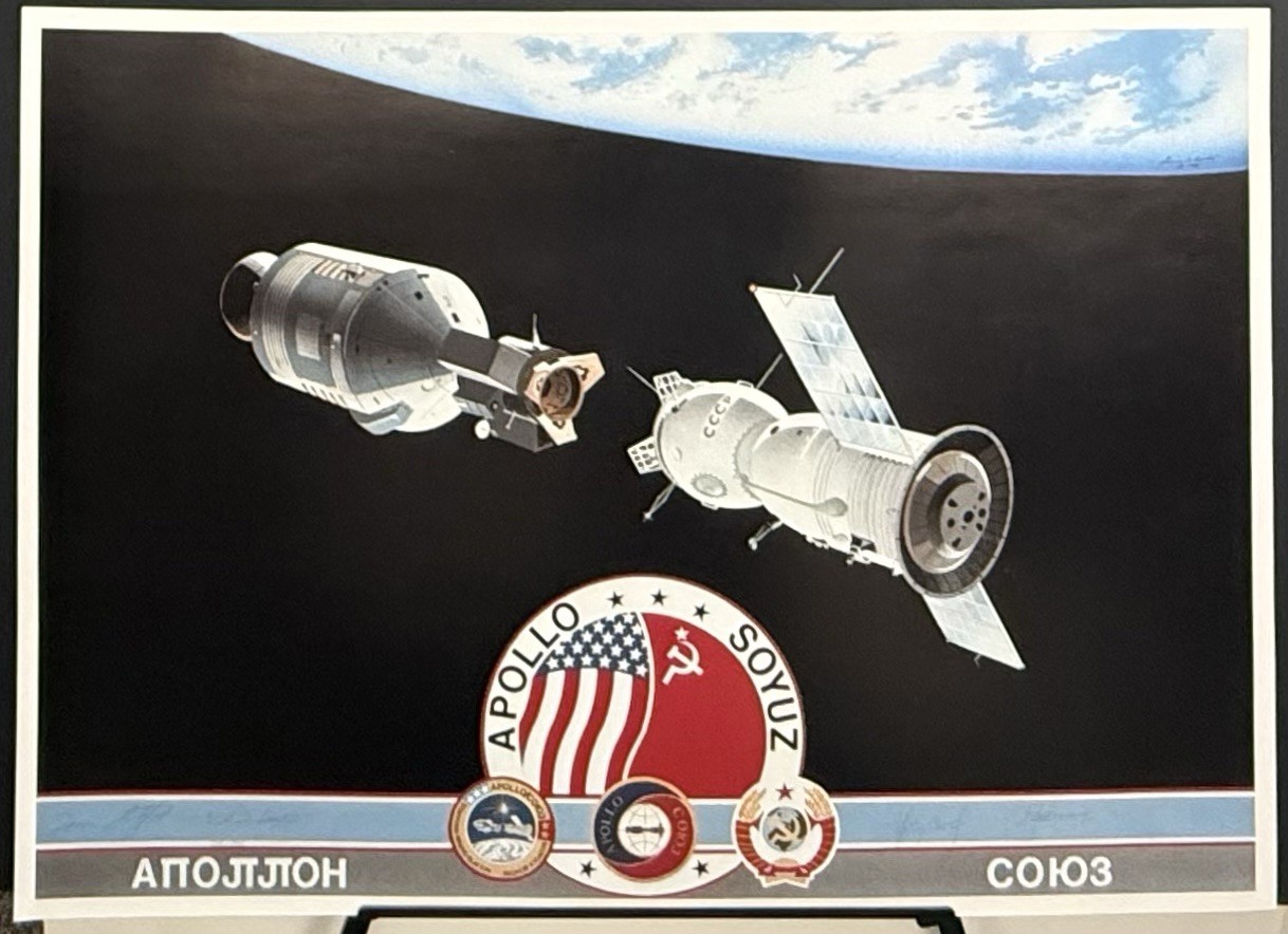 Apollo-Soyuz Test Project Limited Edition Space Lithograph Signed