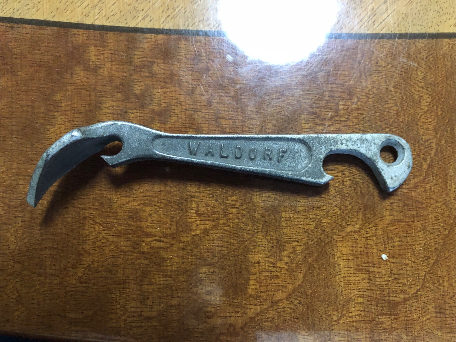 Vintage WALDORF ALE & LAGER Cast Metal Bottle Opener