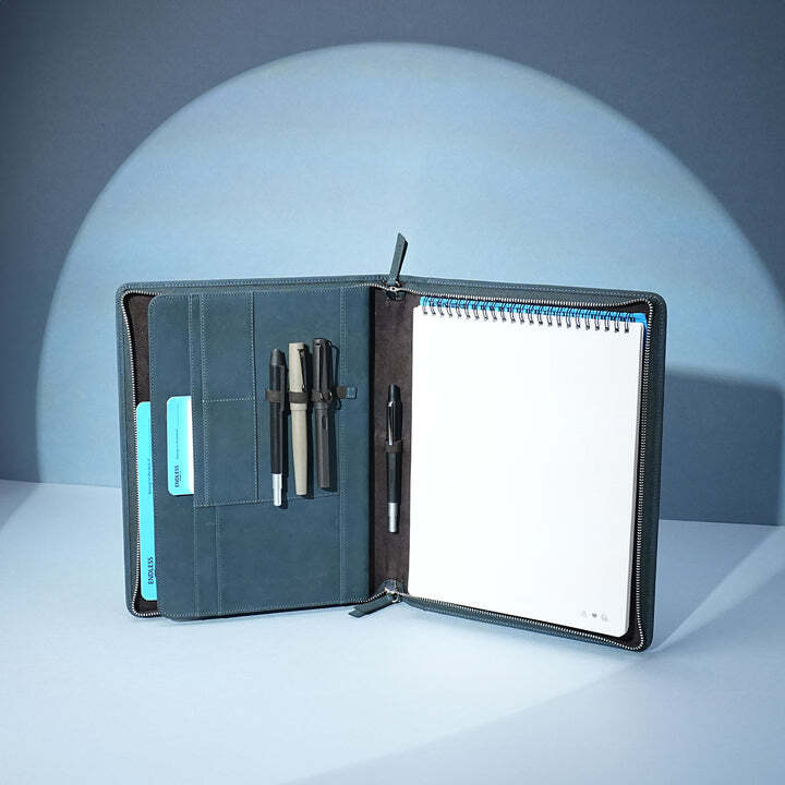 Endless Folio A4 in Blue Leather - NEW