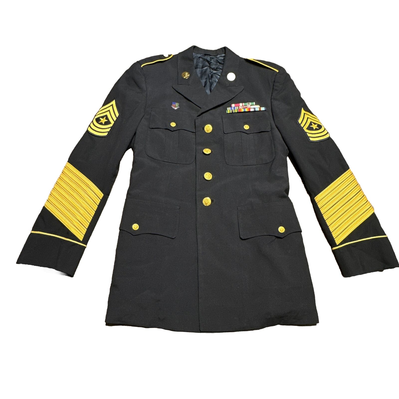 Vintage Army Dress Uniform Jacket Mens 40L SOL FRANK Medical Corps with Regalia