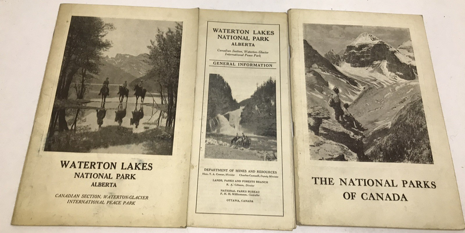 1937 1938 Canada National Parks Brochure Lot Waterton Lakes INTACT FOLD OUT MAP 1937 1938 Canada National Parks Brochure Lot Waterton Lakes INTACT FOLD OUT MAP