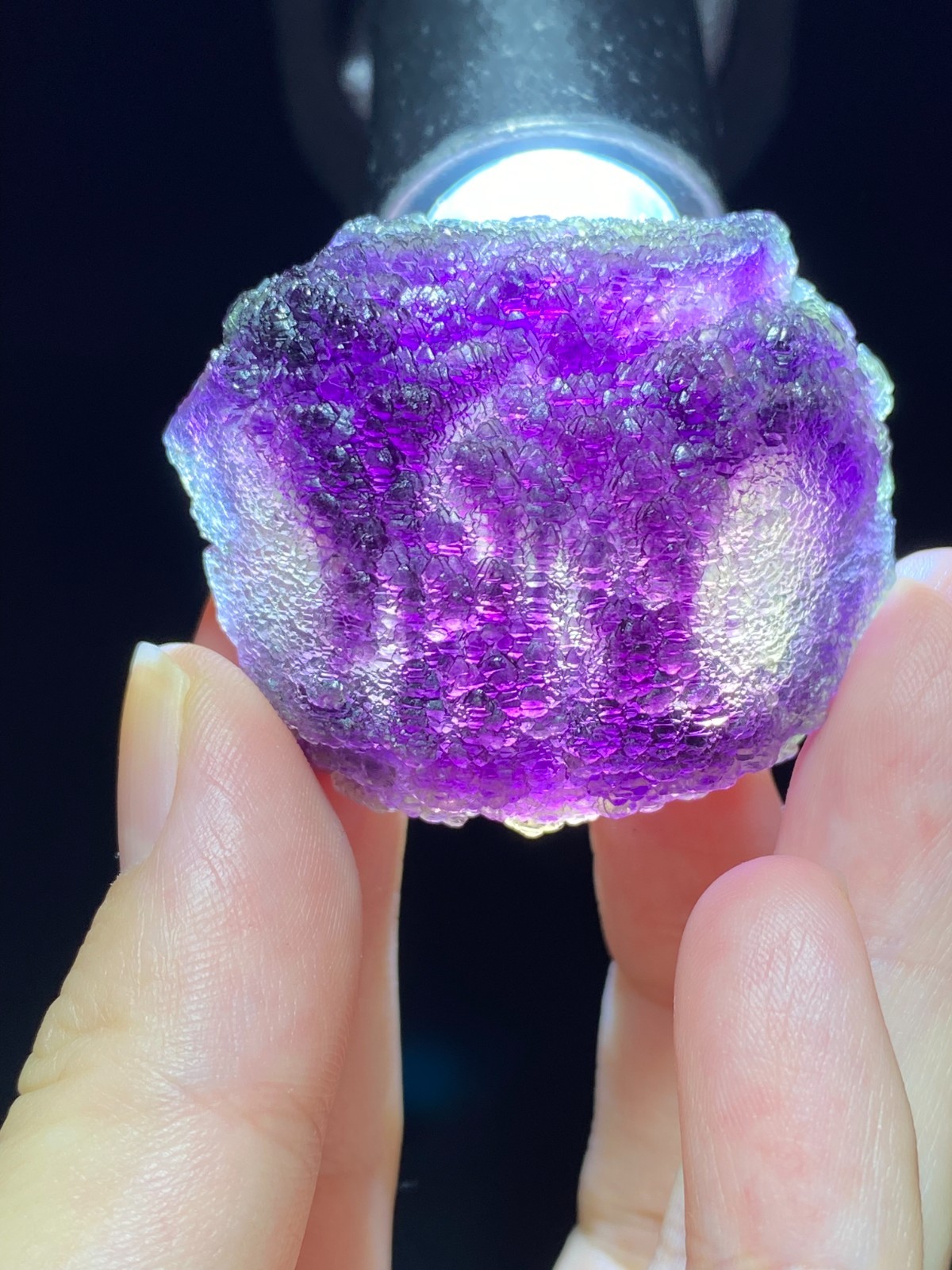 Rare Natural Purple Phantom Fluorite Mineral Specimen, Yaogangxian, Hunan