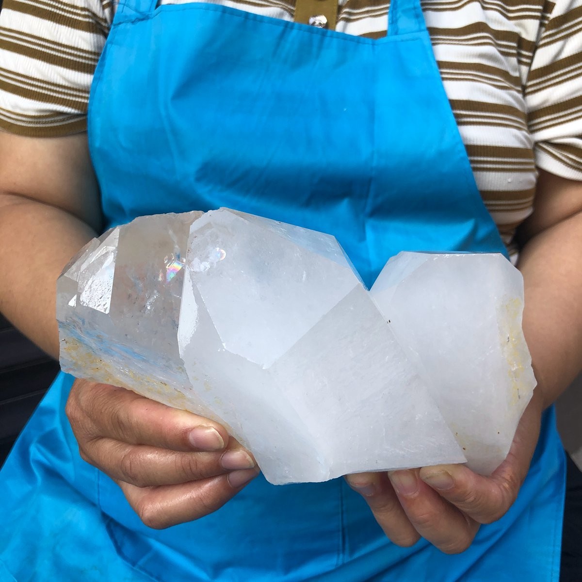 4.24LB Large Natural White Quartz Crystal Cluster Rough Specimen Healing Stone