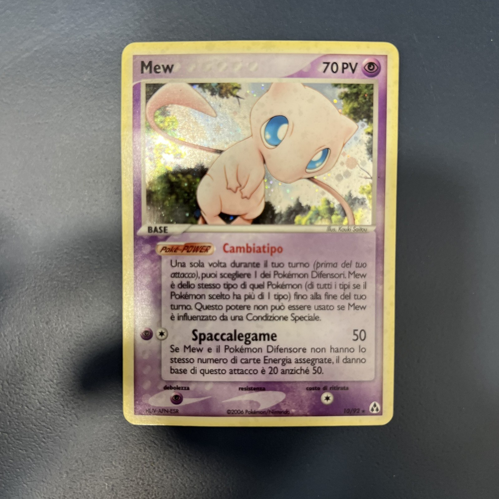 Pokemon Card Mew Holo 10/92 EX The Legend of Mew ITA Italian Excellent EXC