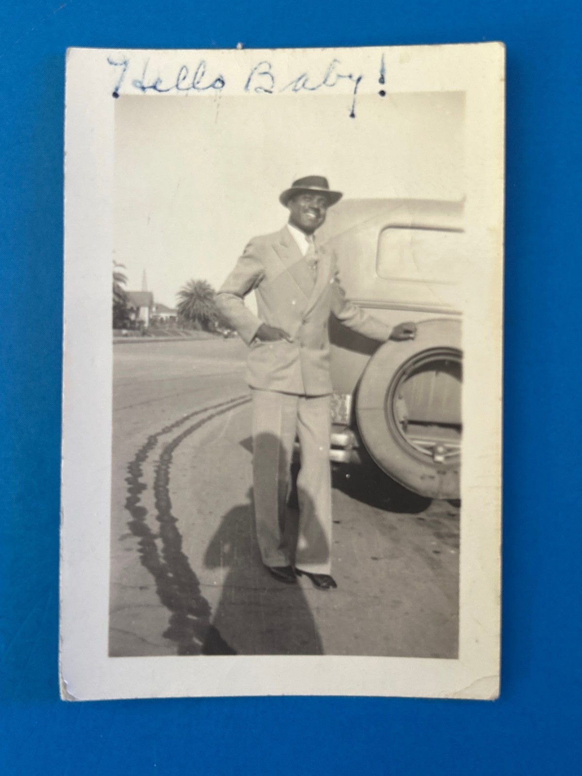 1934 African American Man Car San Diego Tijuana Black Americana