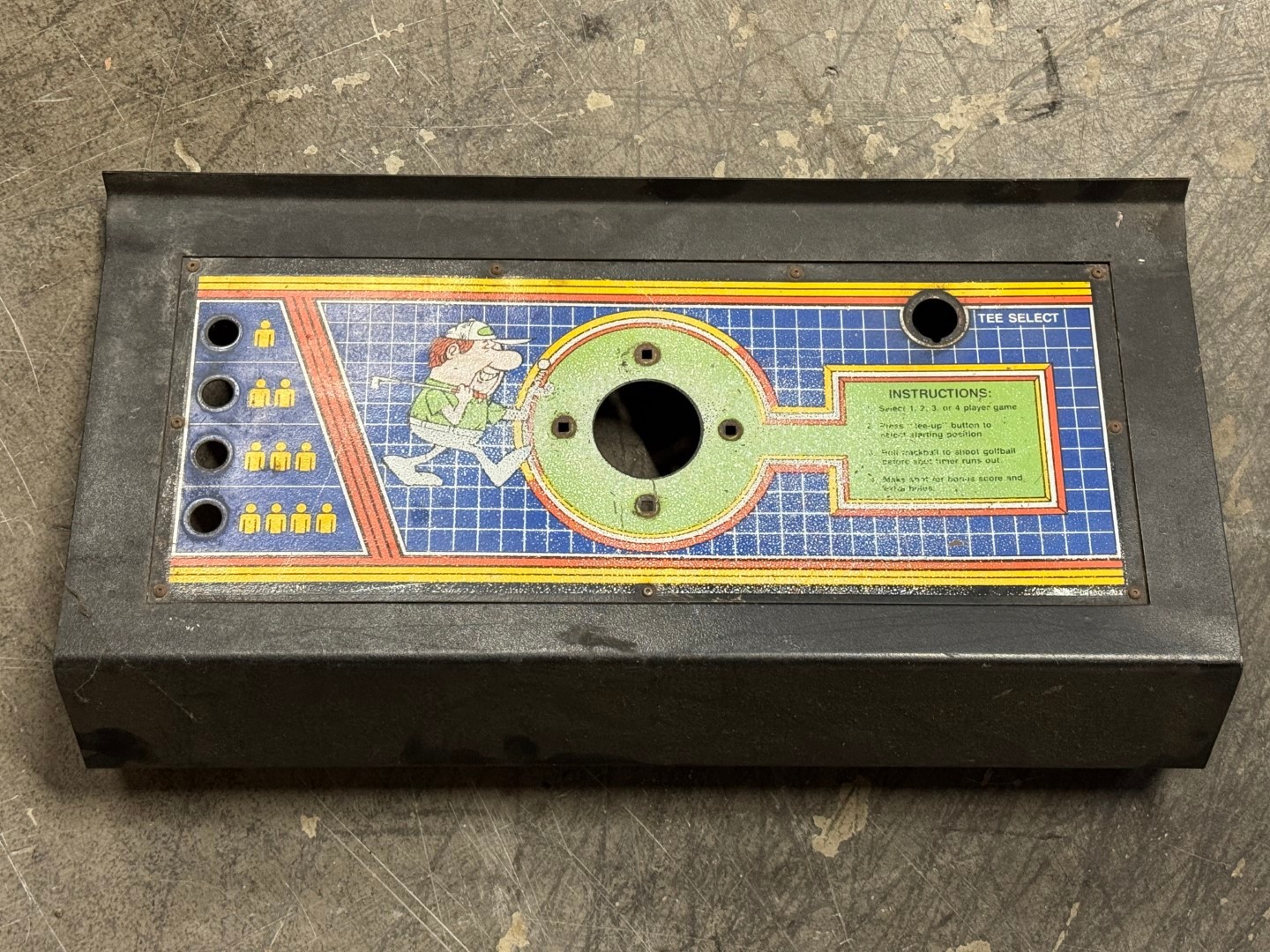 Bally Sente Mini Golf Control Panel Arcade Video Game - Original