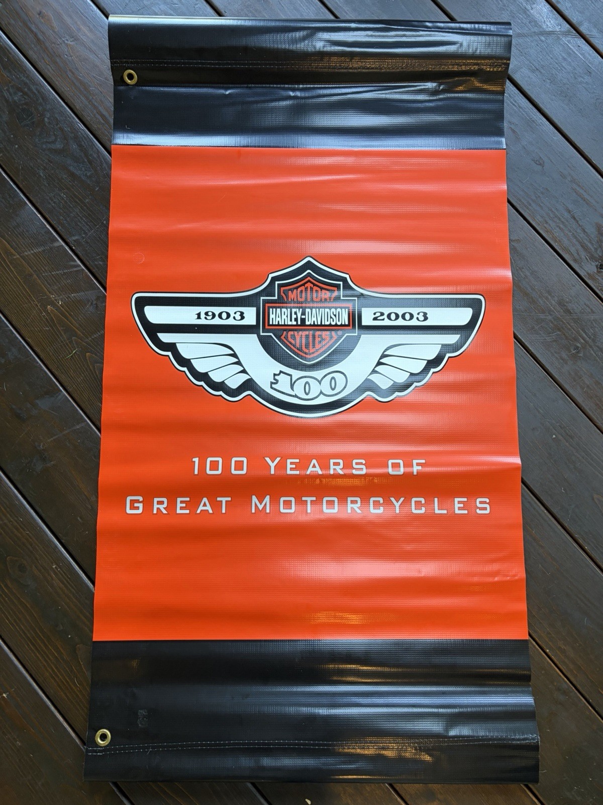 Harley-Davidson 100th Anniversary Milwaukee Street Banner Pennant 1903-2003 45”
