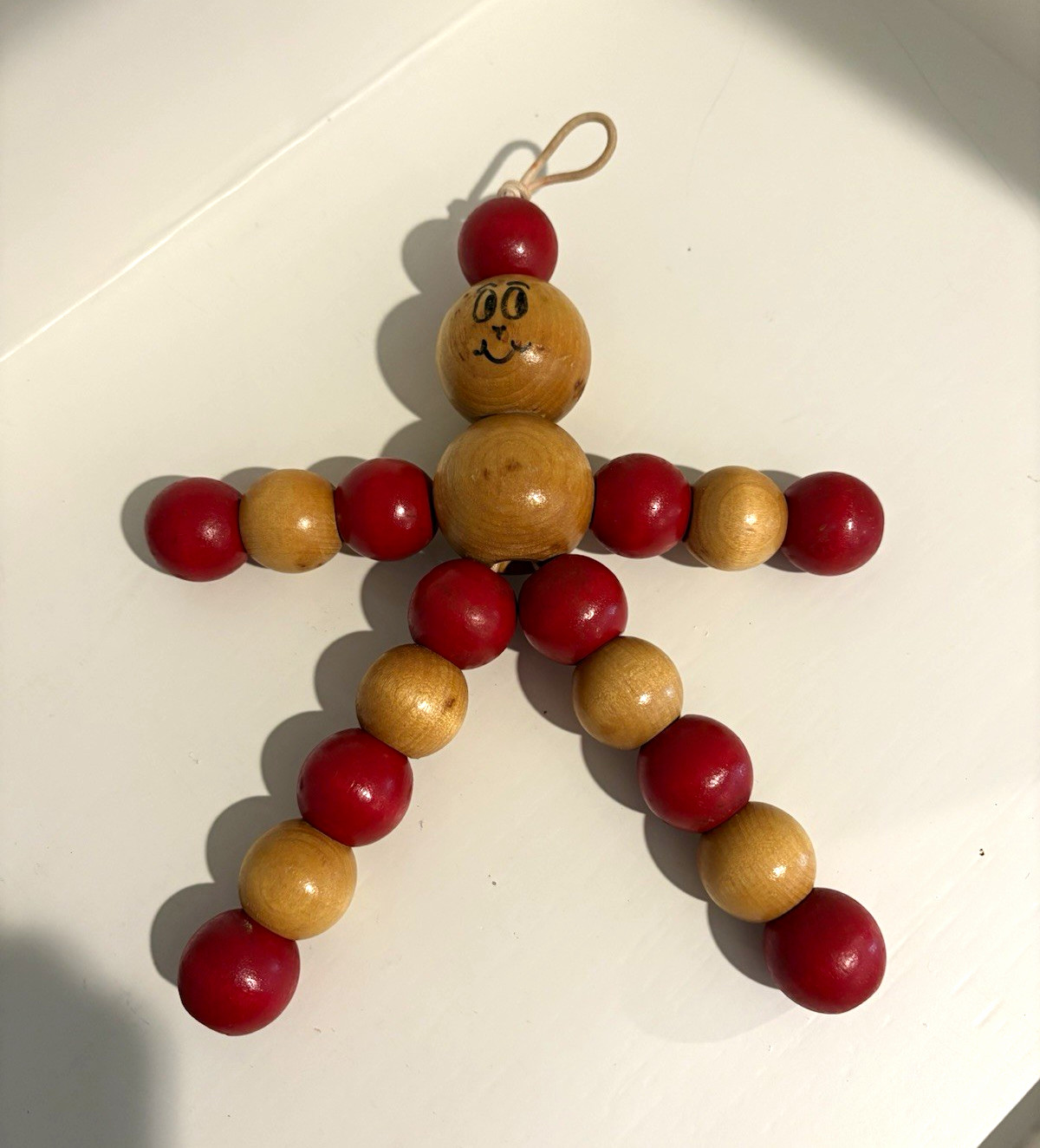 Vintage 1930S-1940S Wooden String Bead Crib Toy Figure Vintage 1930S-1940S Wooden String Bead Crib Toy Figure