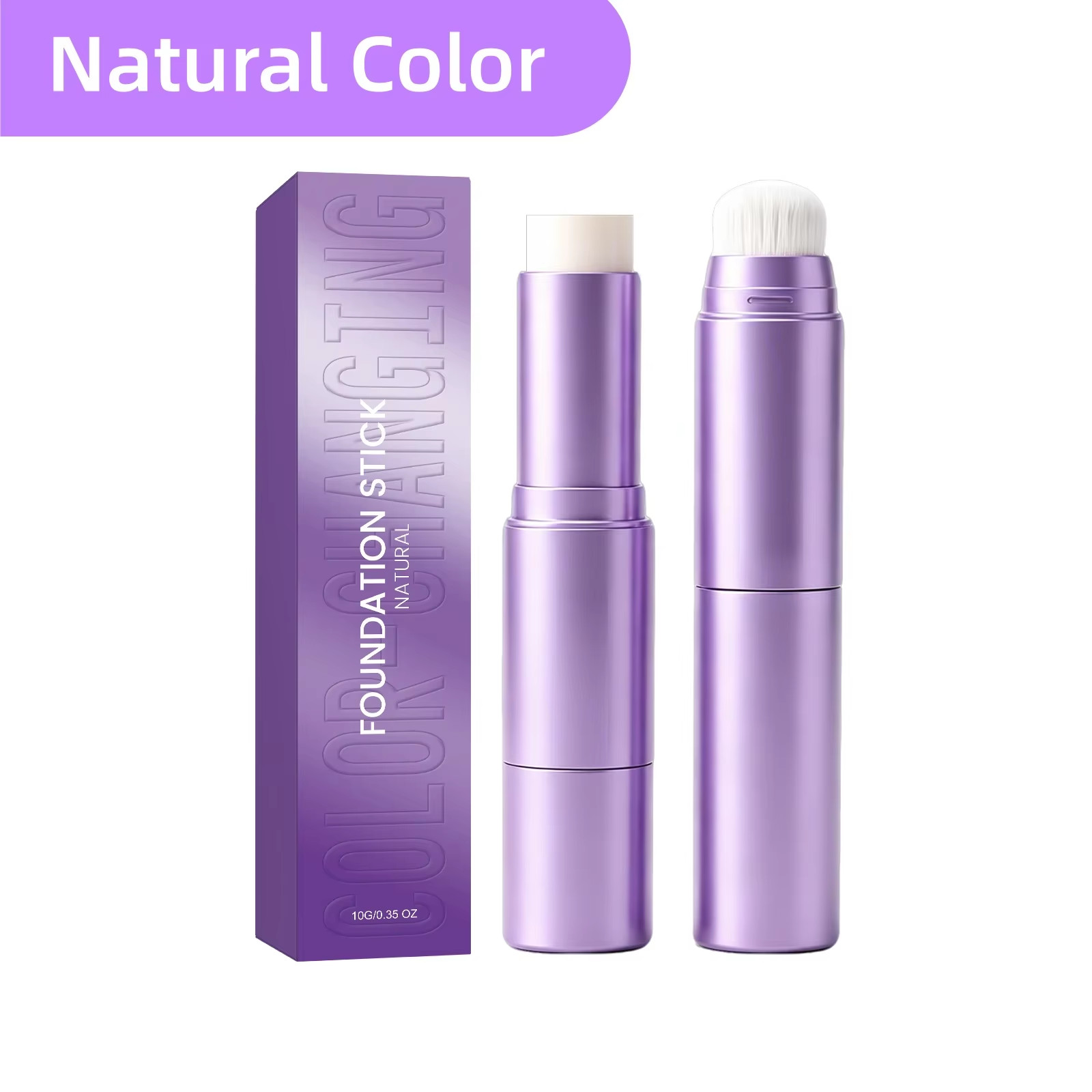 Facelove Foundation Stick, Changing Foundation Stick, 2-in-1 Waterproof & Long