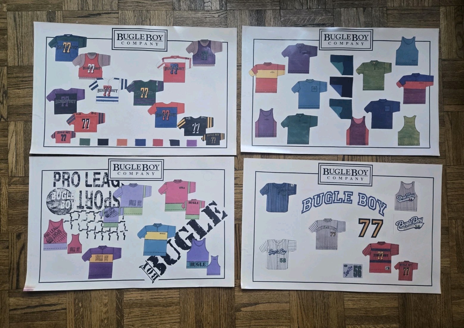 Vintage Bugle Boys Clothing Line Original 1980s Streetwear Preview Prints AD