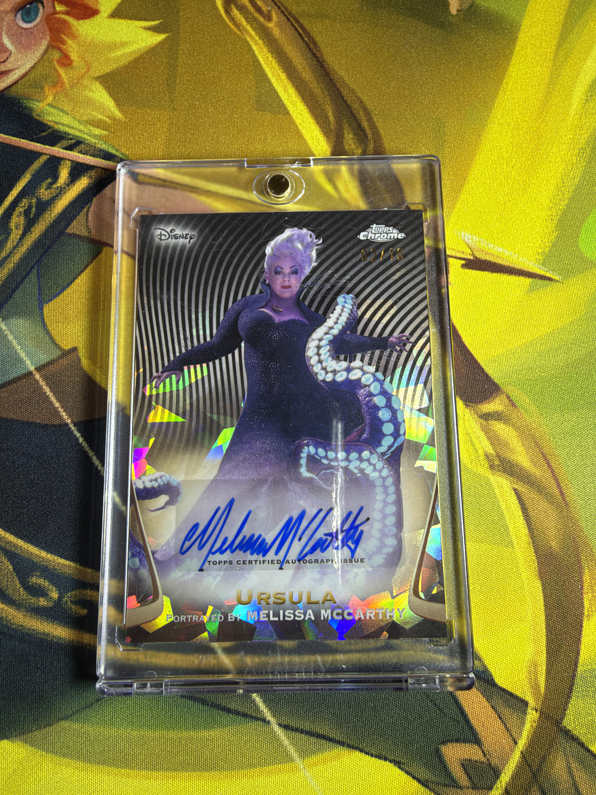 2025 Topps Disney Chrome sapphire Ursula Melissa McCarthy Auto Black /10