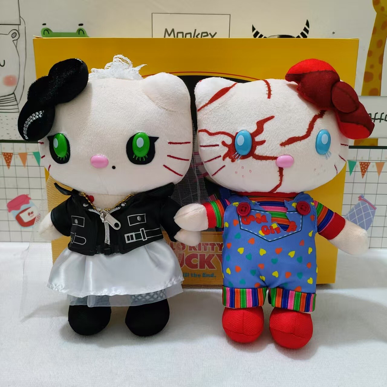 2pcs/Set USJ Chucky Tiffany Hello Kitty Child's Play Plush Toy Doll Kid Gift 9''