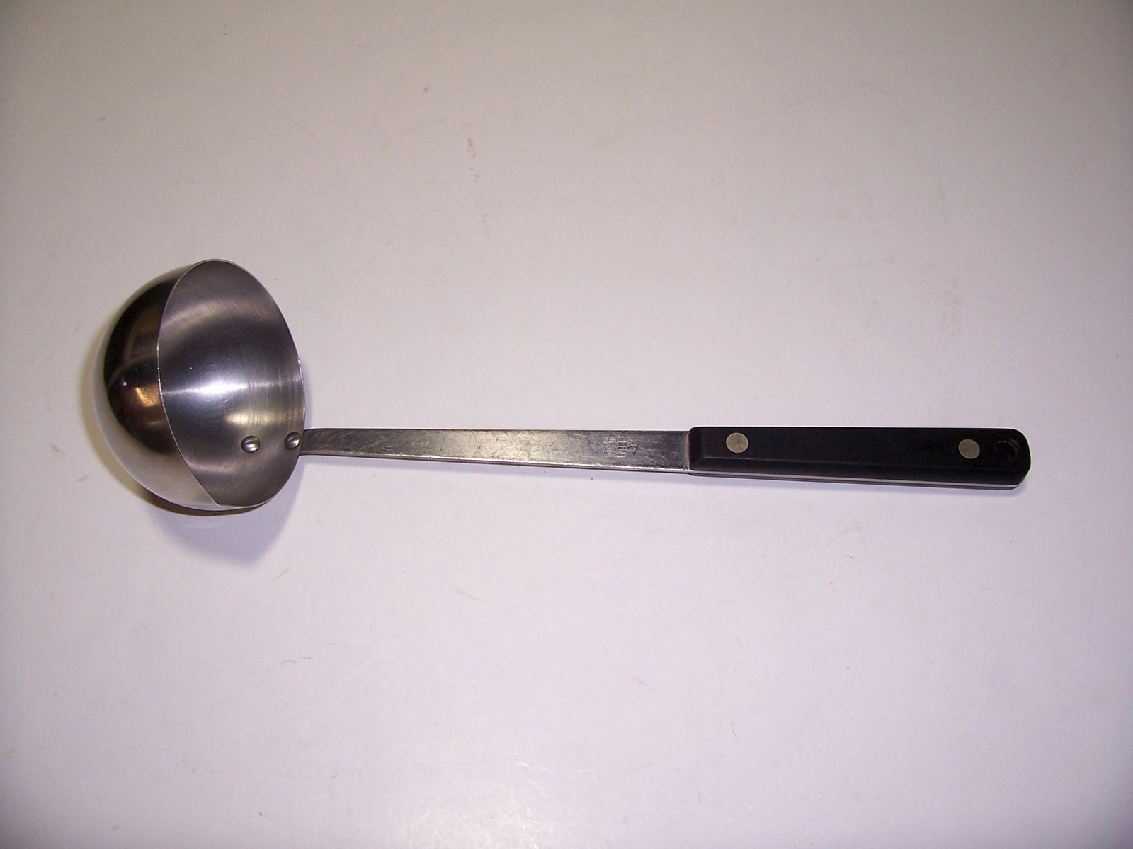 VINTAGE FLINT ARROWHEAD VANADIUM SOUP SERVING LADLE STAINLESS STEEL