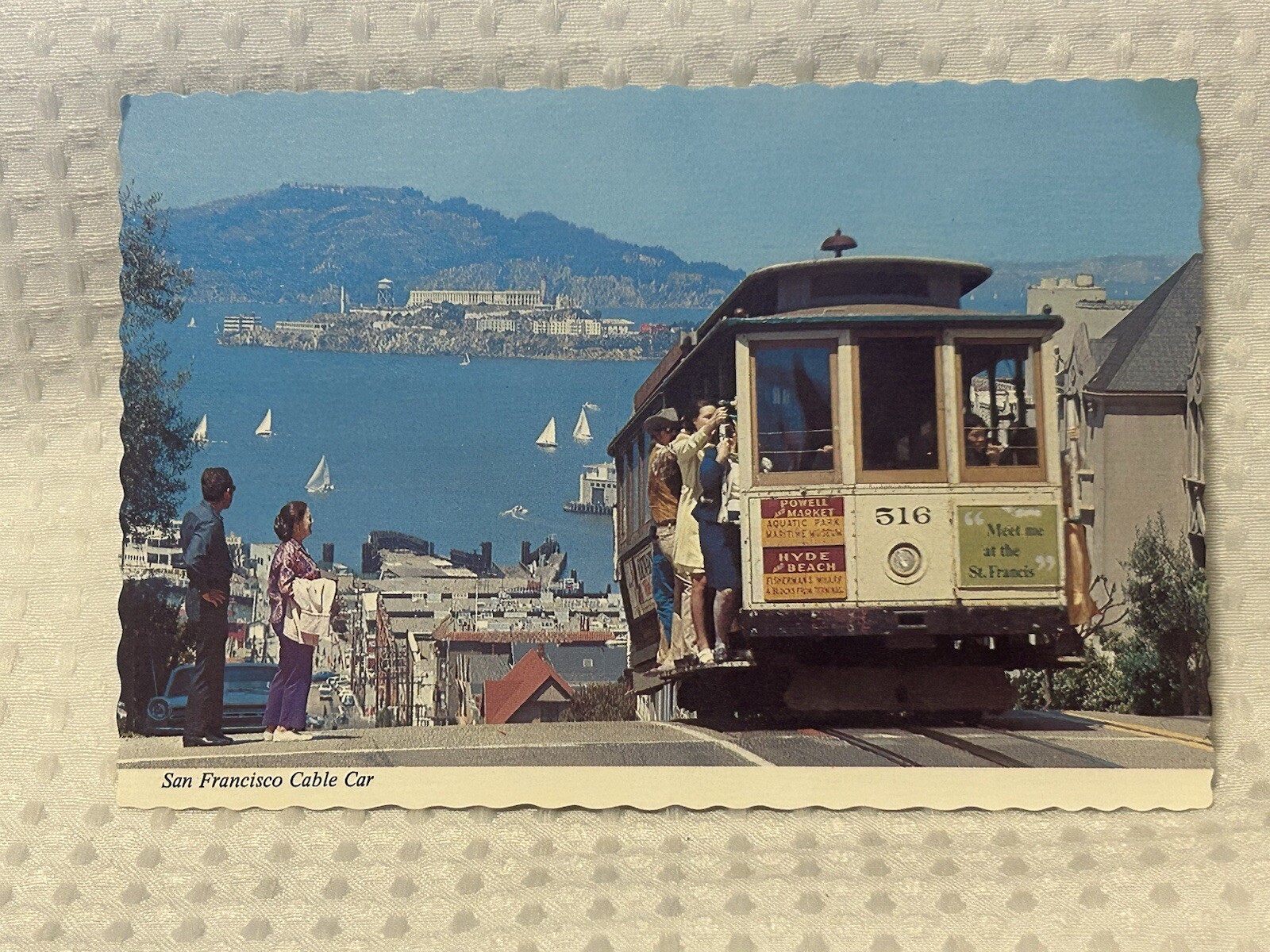 Cable Car Hyde Street - San Francisco California USA Postcard - Uncirculated
