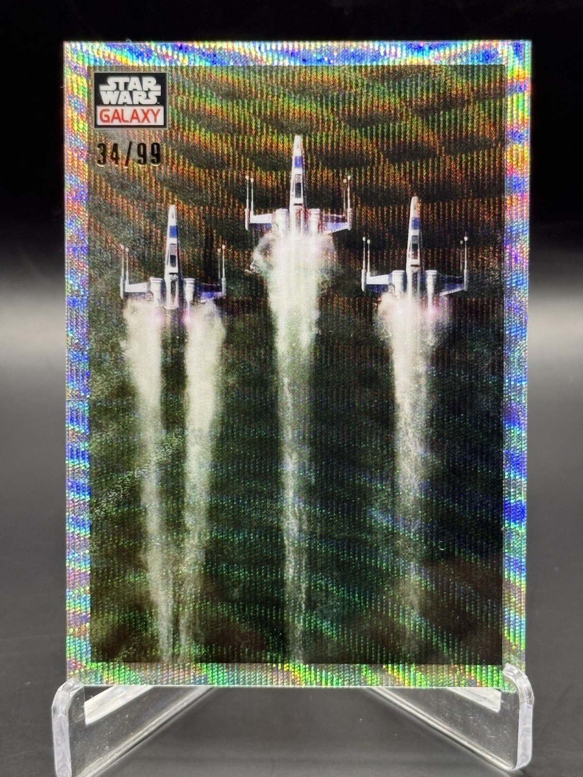 X-Wings - 2023 Topps Chrome Star Wars Galaxy #89 Wave Refractor /99