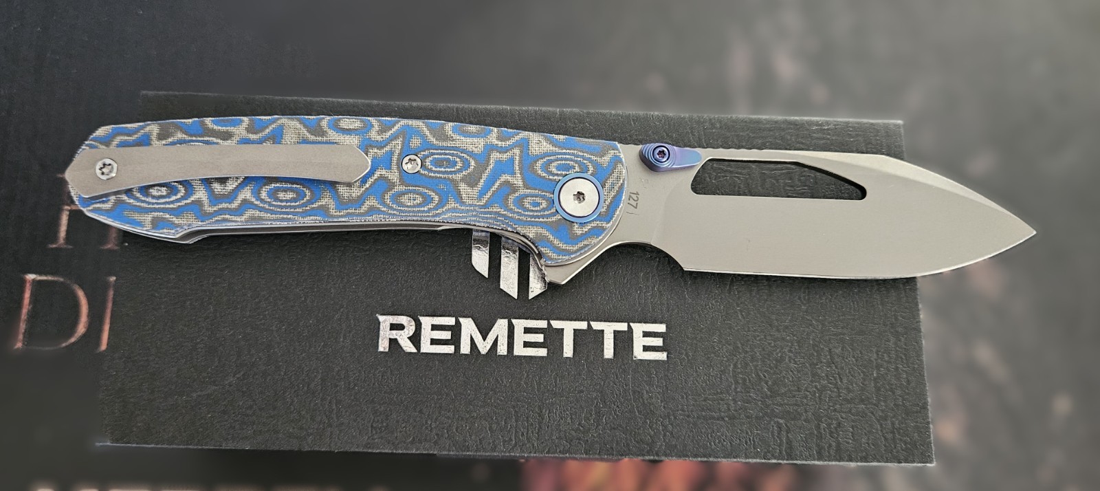 Remette Bam Bam V2 Blade City Exclusive Blue Micarta