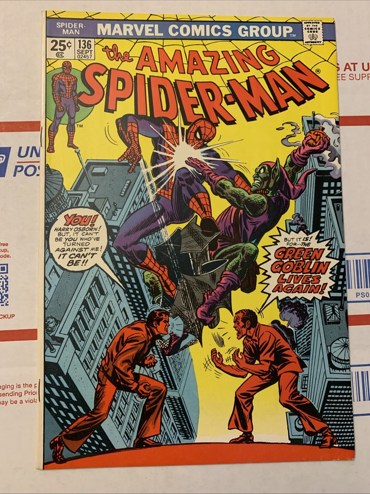 Amazing Spider-Man 136 (1974) VF/NM 9.0 1st Harry Osborn Green Goblin MVS INTACT