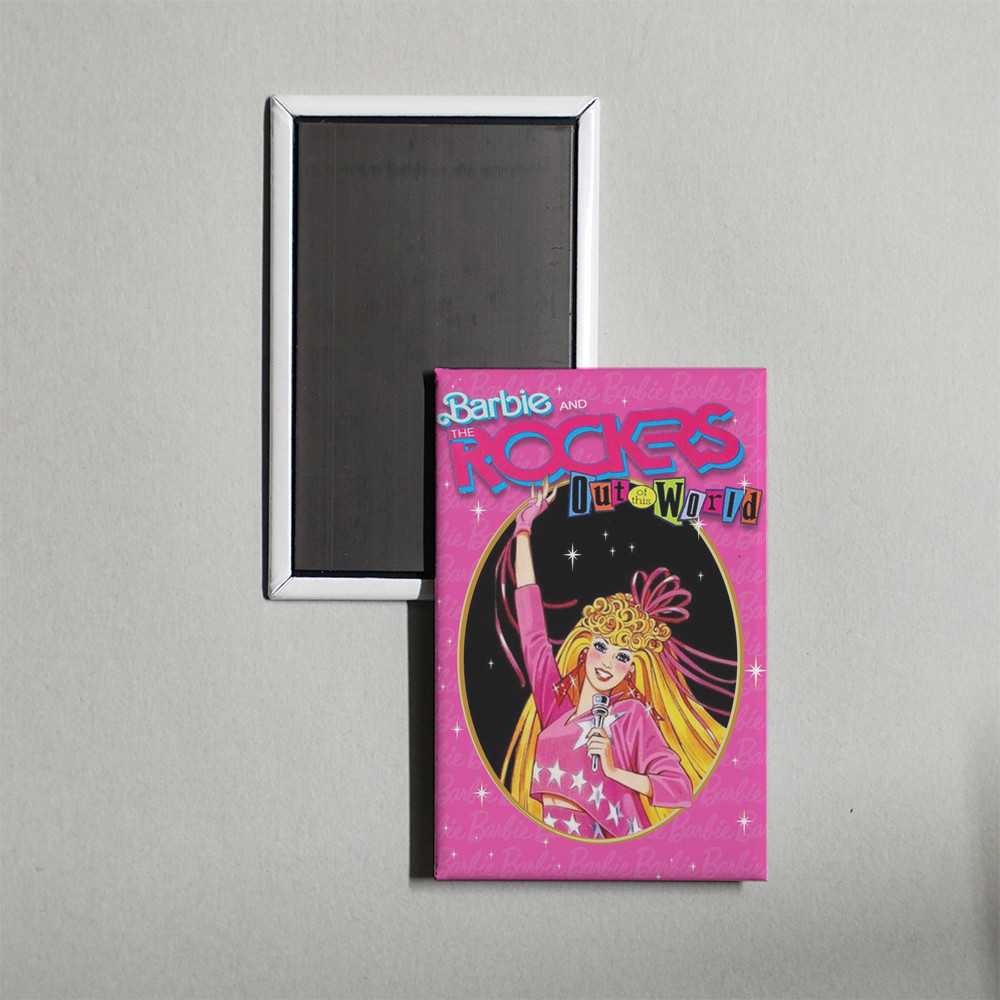 Barbie and the Rockers Out of This World Mini Movie Poster Fridge Locker Magnet