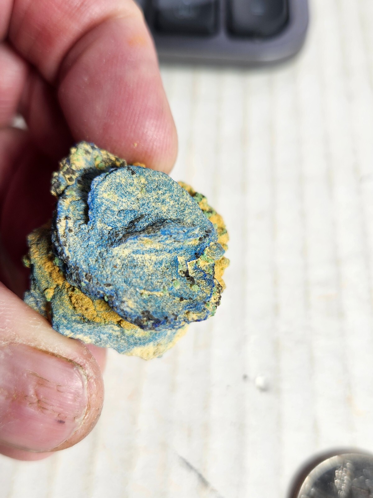 Azurite Floret, Nacimiento Mine, CUBA, NM Azurite Floret, Nacimiento Mine, CUBA, NM
