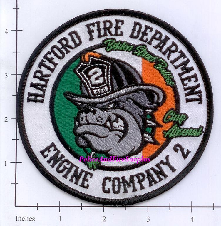 Connecticut - Hartford Engine 2 CT Fire Dept Patch  Irish Flag