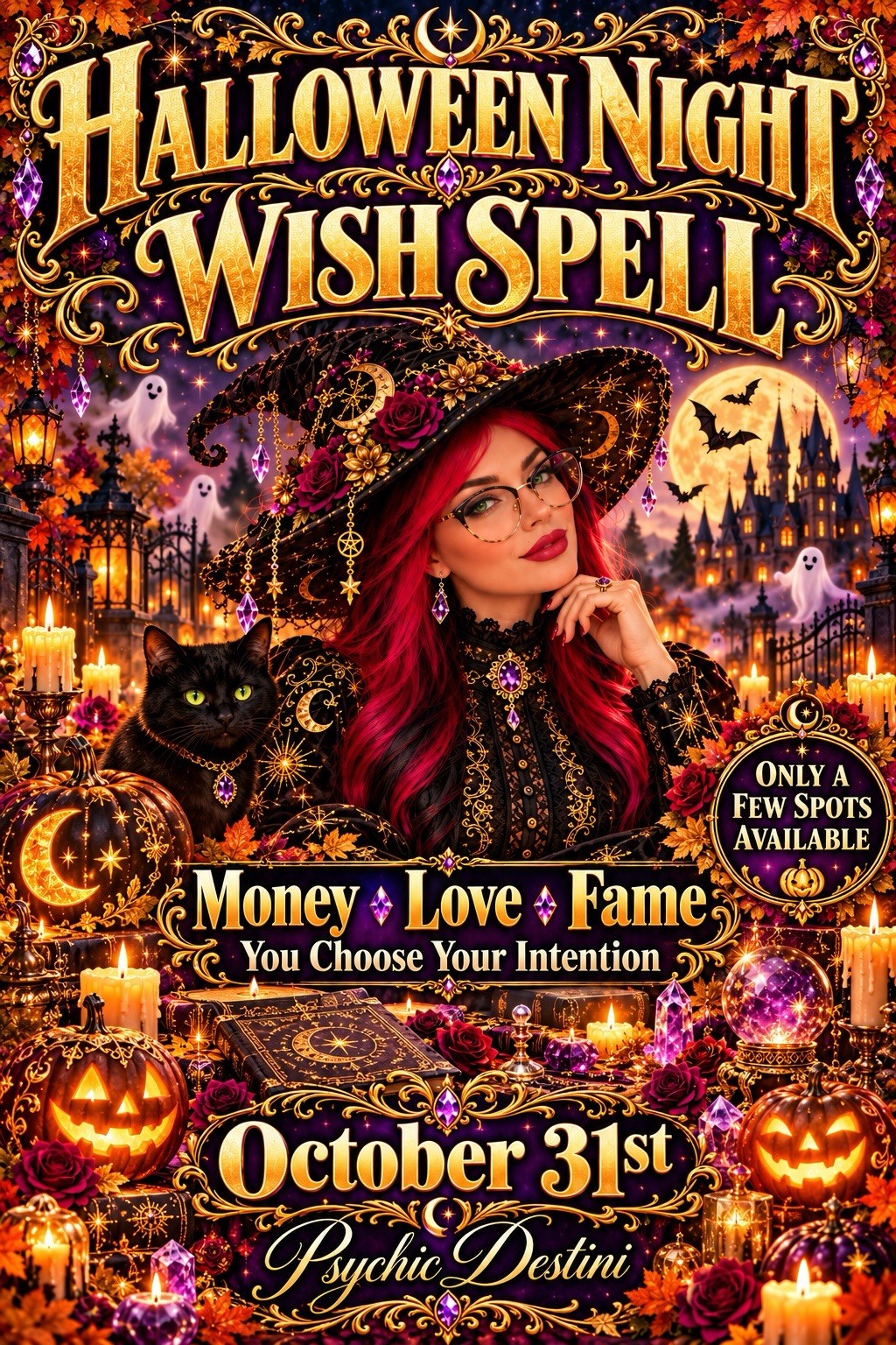 Halloween Night Wish Spell Casting 🎃 Money Love Fame prosperity Limited Spots